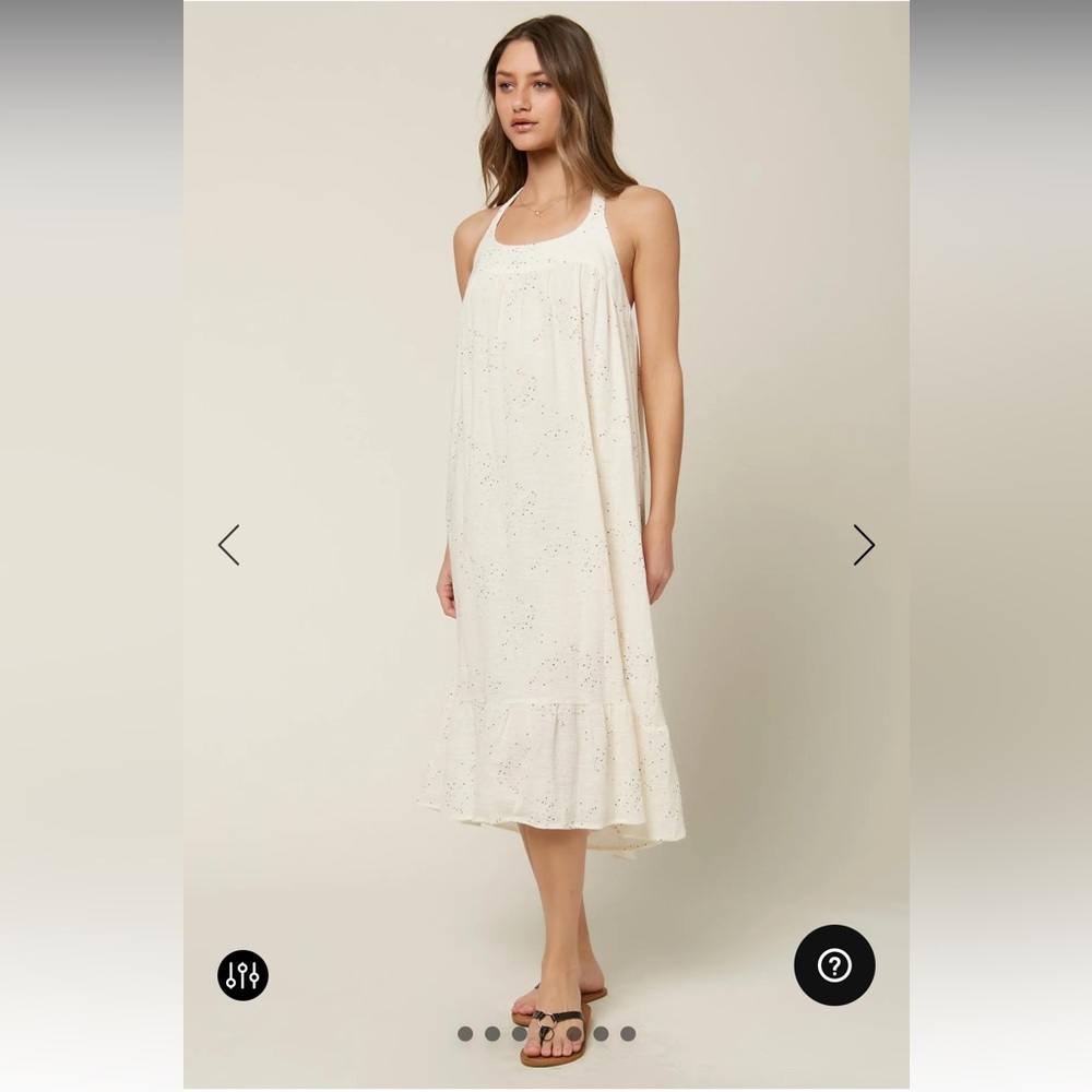 O’Neill Moira midi Dress winter white xl nwt